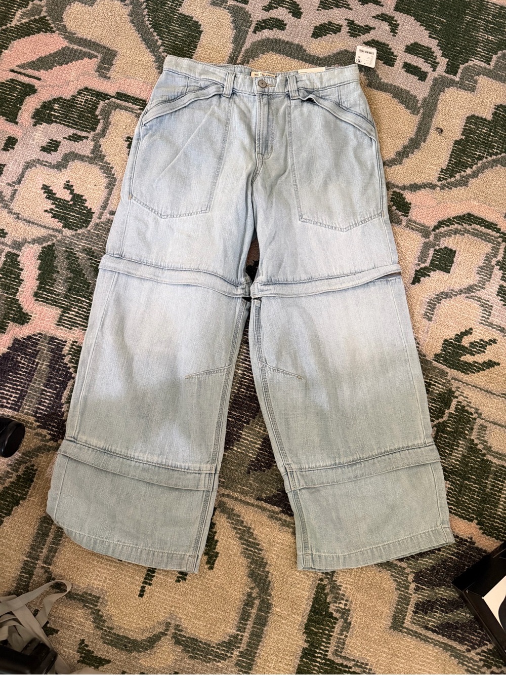 Free people We the People Trailblazer convertible zip jeans NWT size 28 - Picture 4 of 6